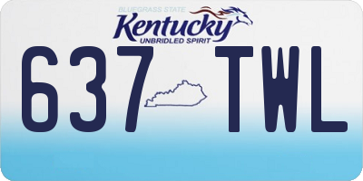 KY license plate 637TWL