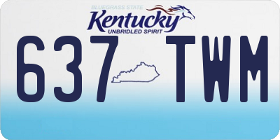 KY license plate 637TWM