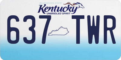 KY license plate 637TWR