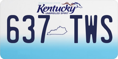 KY license plate 637TWS