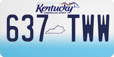 KY license plate 637TWW