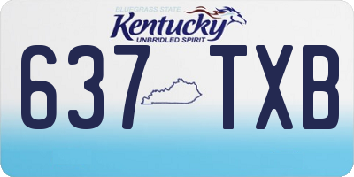 KY license plate 637TXB