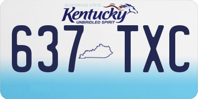 KY license plate 637TXC