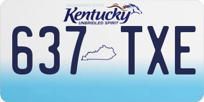 KY license plate 637TXE