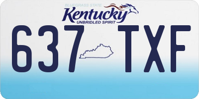 KY license plate 637TXF