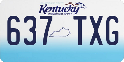 KY license plate 637TXG