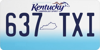 KY license plate 637TXI