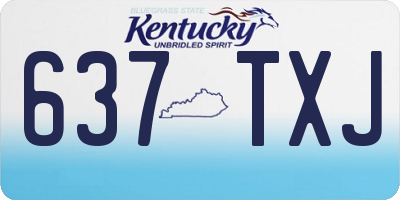 KY license plate 637TXJ
