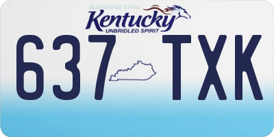 KY license plate 637TXK