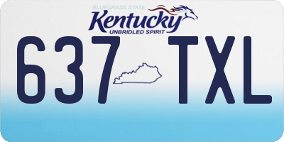 KY license plate 637TXL