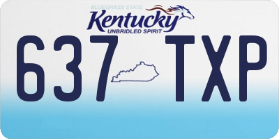 KY license plate 637TXP