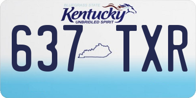 KY license plate 637TXR