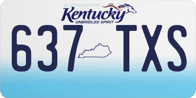 KY license plate 637TXS