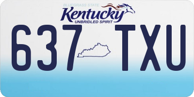 KY license plate 637TXU
