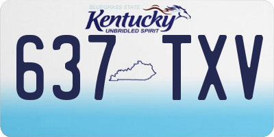 KY license plate 637TXV