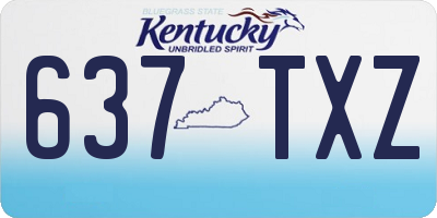 KY license plate 637TXZ