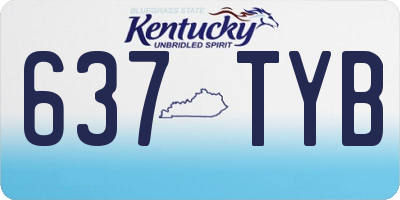 KY license plate 637TYB