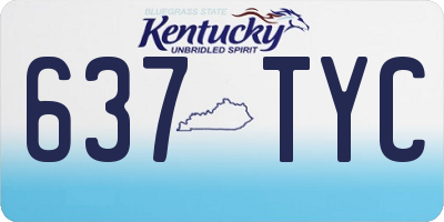 KY license plate 637TYC
