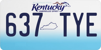 KY license plate 637TYE