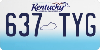 KY license plate 637TYG