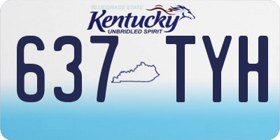 KY license plate 637TYH