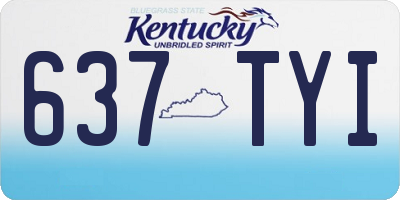 KY license plate 637TYI