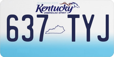 KY license plate 637TYJ