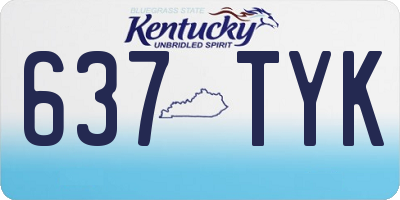 KY license plate 637TYK