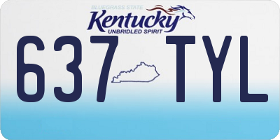 KY license plate 637TYL