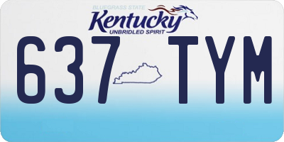 KY license plate 637TYM
