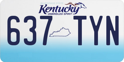 KY license plate 637TYN