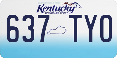 KY license plate 637TYO