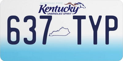 KY license plate 637TYP