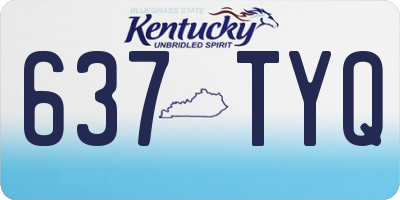 KY license plate 637TYQ