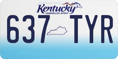 KY license plate 637TYR