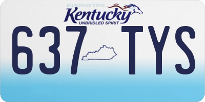 KY license plate 637TYS