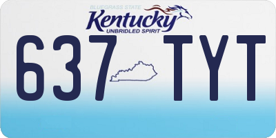 KY license plate 637TYT