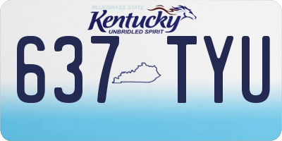 KY license plate 637TYU