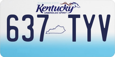 KY license plate 637TYV