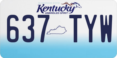 KY license plate 637TYW