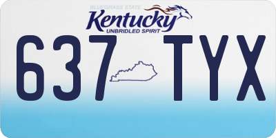 KY license plate 637TYX