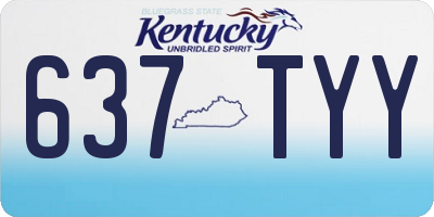 KY license plate 637TYY