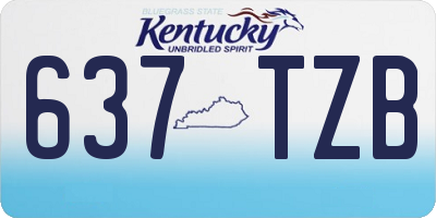 KY license plate 637TZB