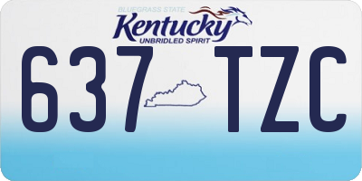 KY license plate 637TZC