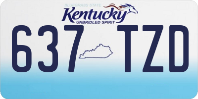 KY license plate 637TZD