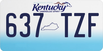 KY license plate 637TZF