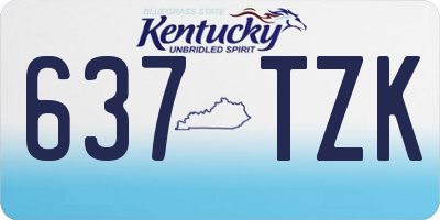 KY license plate 637TZK