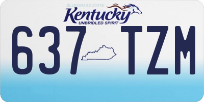 KY license plate 637TZM