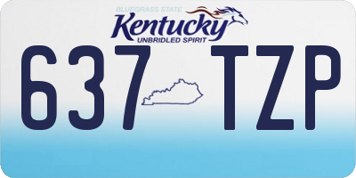KY license plate 637TZP