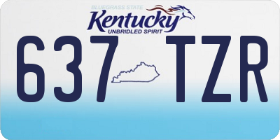 KY license plate 637TZR